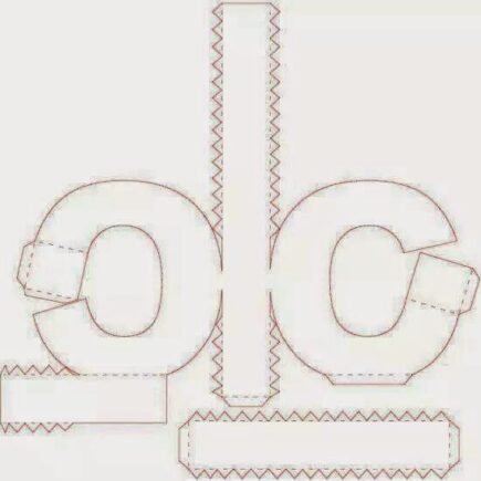 Molde de letra 3d para imprimir Letra C Molde de letra 3d para imprimir Letra C