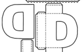 Molde de letra 3d para imprimir Letra D