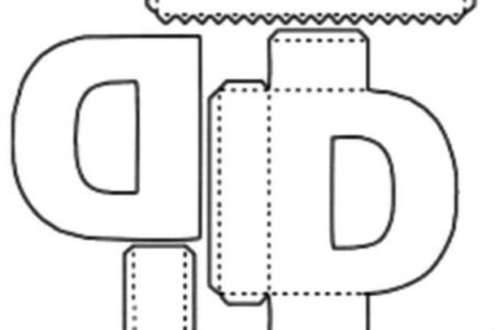 Molde de letra 3d para imprimir Letra D Molde de letra 3d para imprimir Letra D
