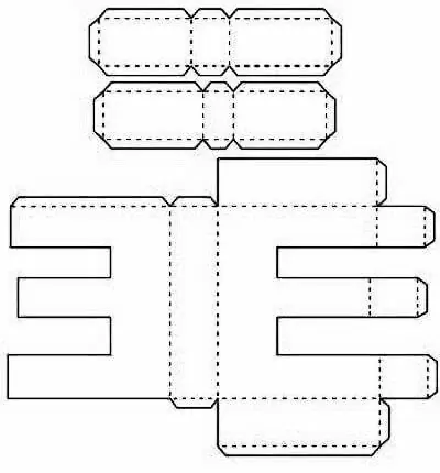 Molde de letra 3d para imprimir Letra E