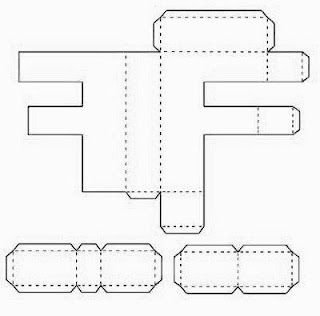 Molde de letra 3d para imprimir Letra F