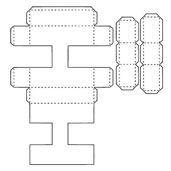 Molde de letra 3d para imprimir Letra H