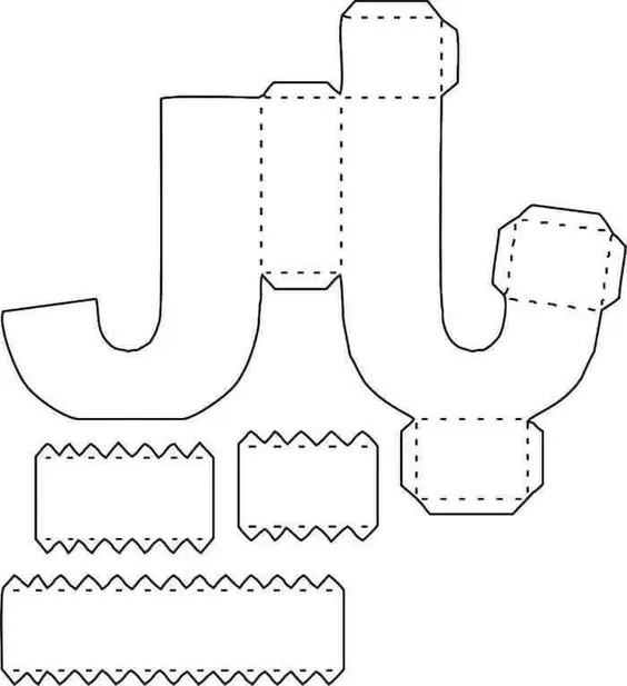 Molde de letra 3d para imprimir Letra J