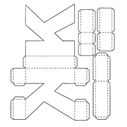 Molde de letra 3d para imprimir Letra K