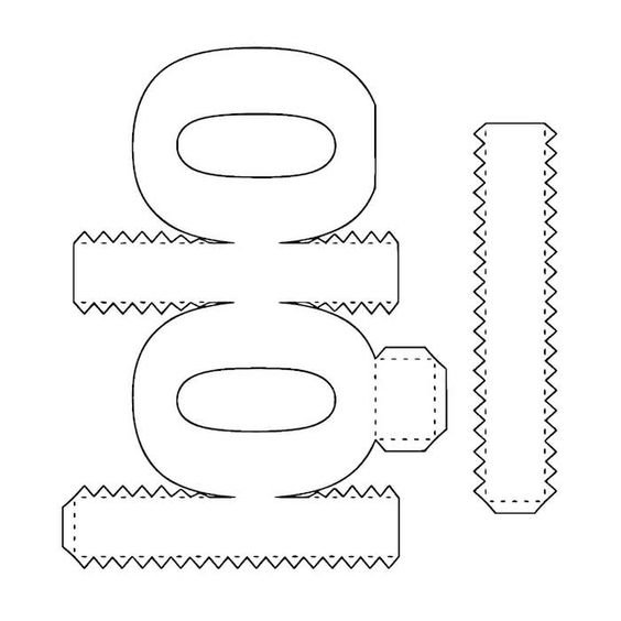 Molde de letra 3d para imprimir Letra O