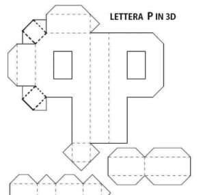 Molde de letra 3d para imprimir Letra P