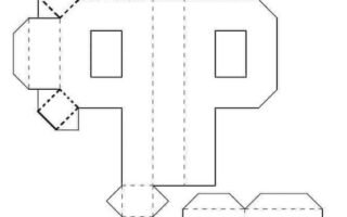 Molde de letra 3d para imprimir Letra P