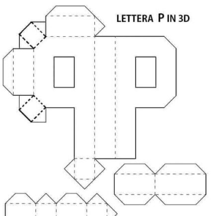 Molde de letra 3d para imprimir Letra P