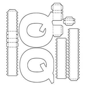 Molde de letra 3d para imprimir Letra Q