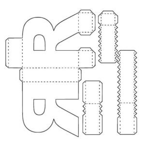 Molde de letra 3d para imprimir Letra R