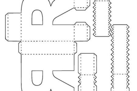 Molde de letra 3d para imprimir Letra R