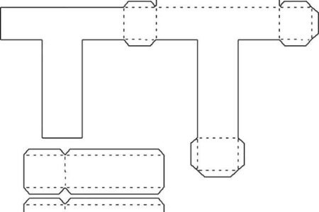 Molde de letra 3d para imprimir Letra T