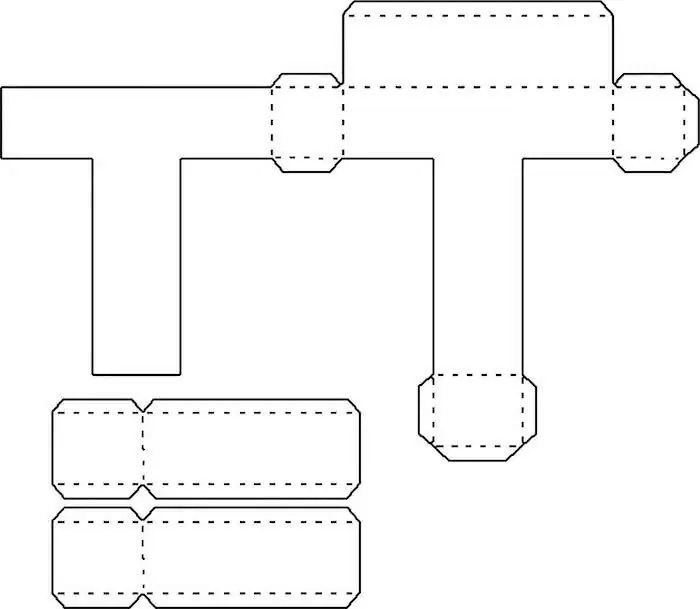 Molde de letra 3d para imprimir Letra T