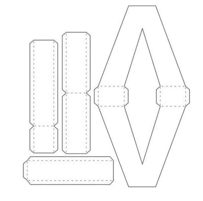 Molde de letra 3d para imprimir Letra V