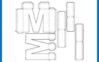 Molde de letra 3d para imprimir Letra W
