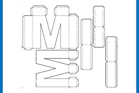 Molde de letra 3d para imprimir Letra W