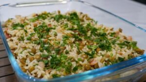 Receita de arroz com lentilha