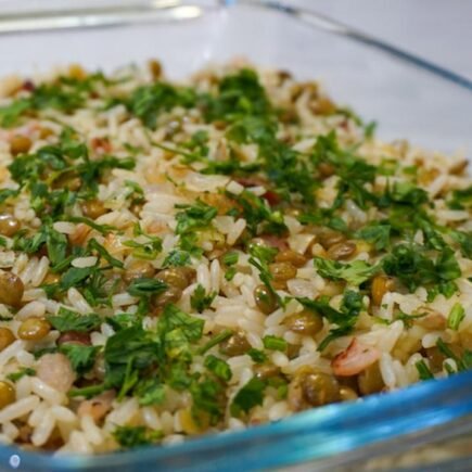 Receita de arroz com lentilha