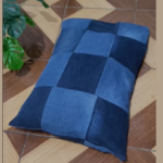 Cama para Cachorro Jeans: Use aquela calça jeans velha e recicle Cama para cachorro feita de calça jeans