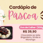 cardápio de ovos de páscoa