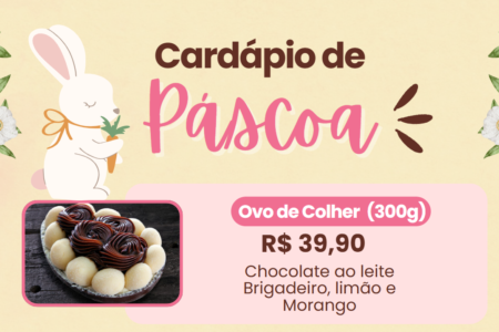 cardápio de ovos de páscoa