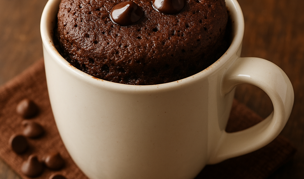 Bolo de chocolate na caneca no Micro-ondas: Fofinho e Saboroso! Bolo de chocolate na caneca