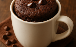 Bolo de chocolate na caneca