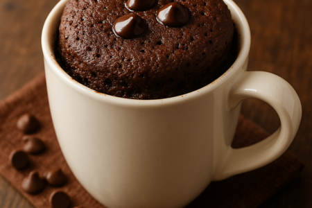 Bolo de chocolate na caneca no Micro-ondas: Fofinho e Saboroso! Bolo de chocolate na caneca