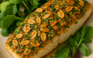 Peixe Assado com Crosta Crocante
