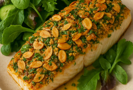 Peixe Assado com Crosta Crocante