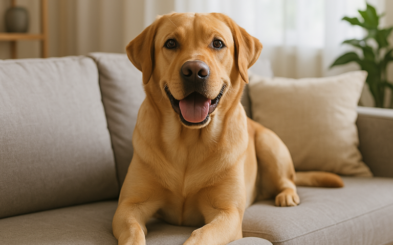 cachorro no sofá