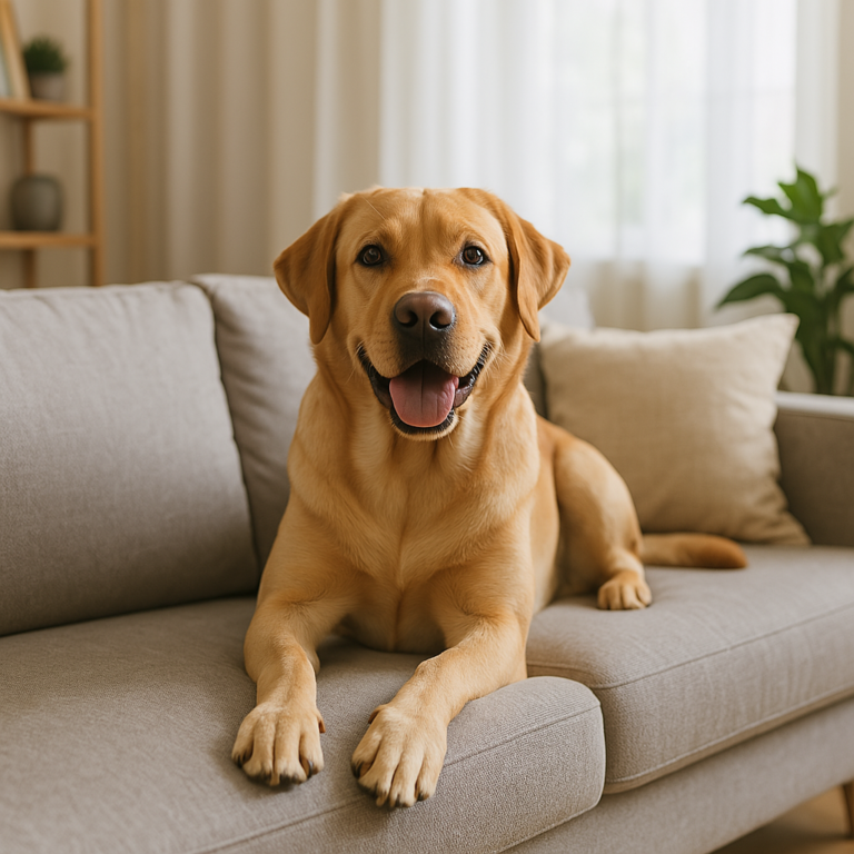 cachorro no sofá