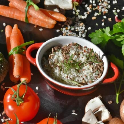 Explore a vibrant assortment of fresh vegetables and herbs perfect for healthy cooking.