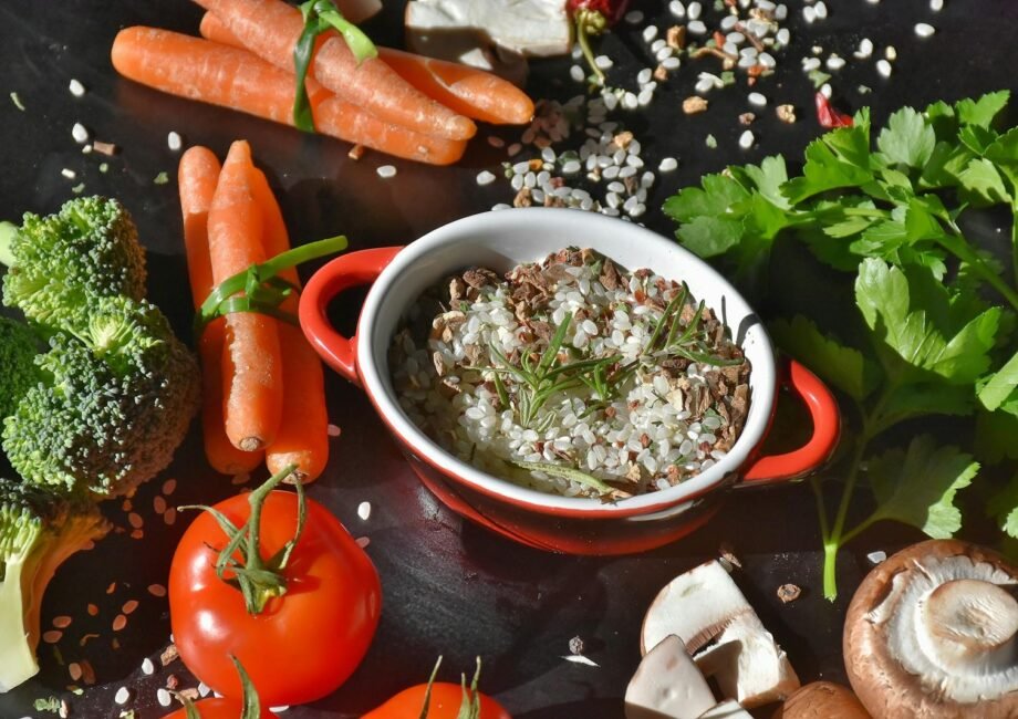 Explore a vibrant assortment of fresh vegetables and herbs perfect for healthy cooking.