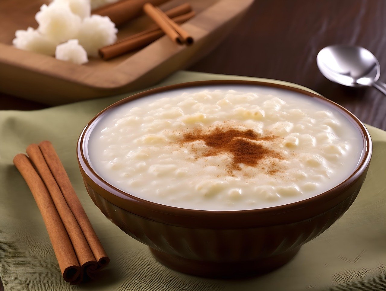 artisanal food and drink, bowl, brazil, brazilian culture, brazilian food, cinnamon, corn, cornish pasty, cultures, curau, food, food and drink, green color, homemade, hominy, lifestyles, local landmark, porridge, rural scene, rustic, stingray, ai generated