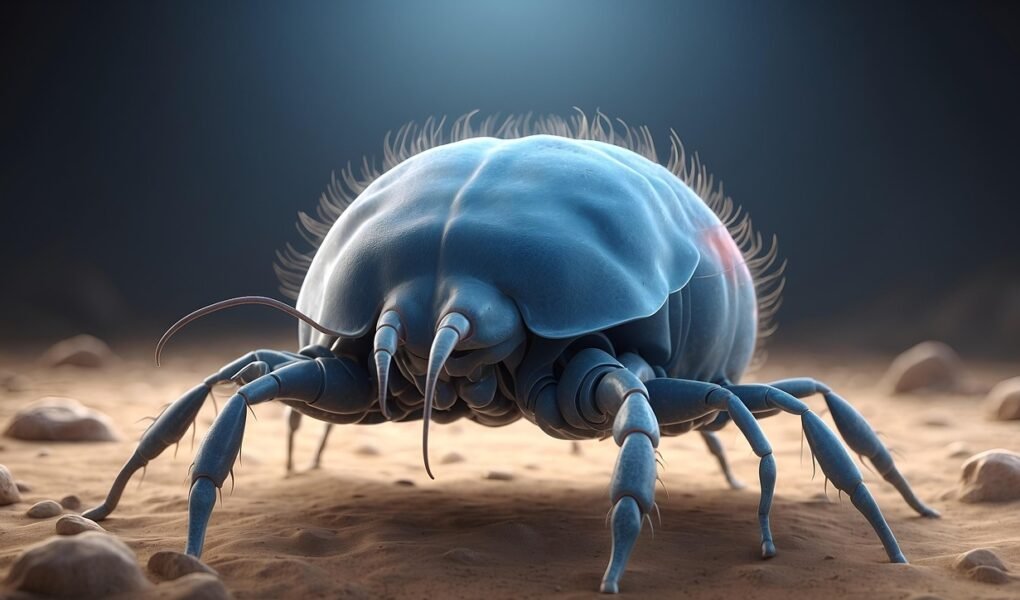 ai generated, mites, bed bug, arachnid, gruesome, dust, abstract