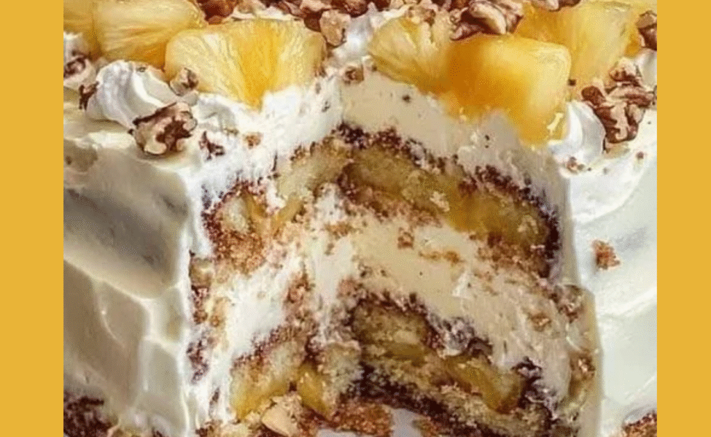 Bolo de Abacaxi com Nozes
