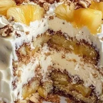 Bolo de Abacaxi com Nozes
