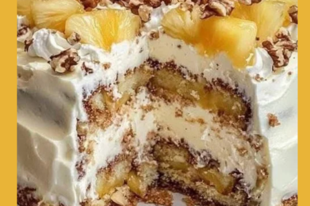 Bolo de Abacaxi com Nozes