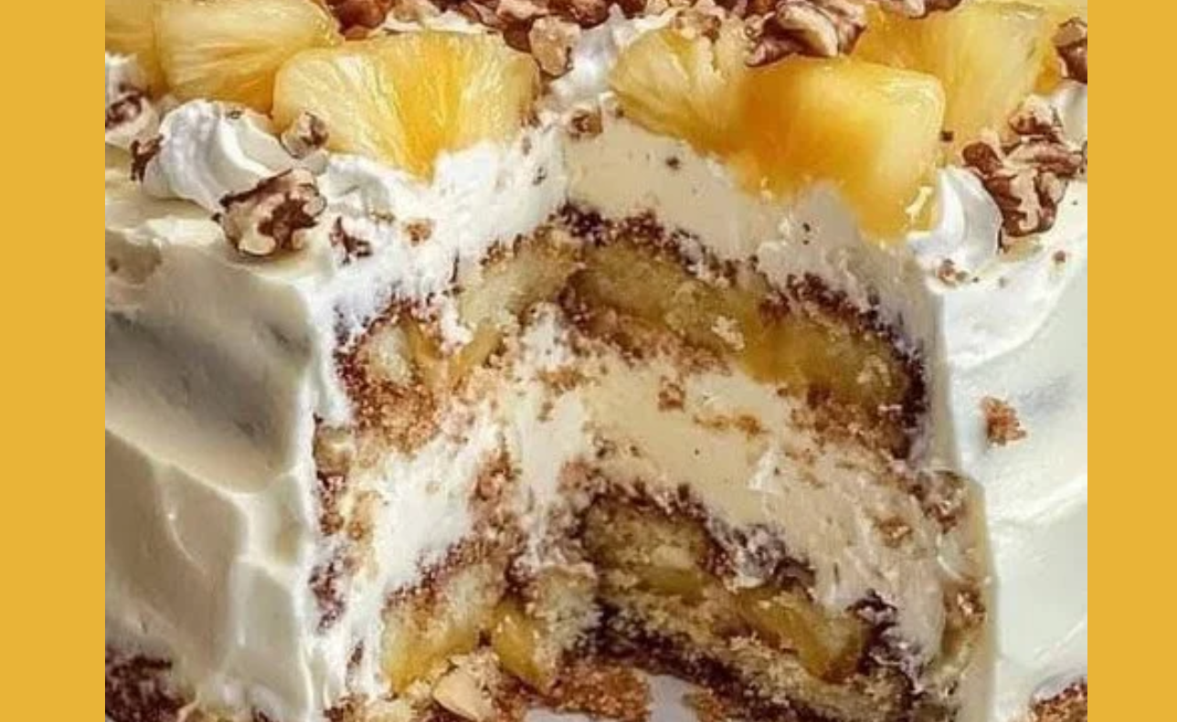 Bolo de Abacaxi com Nozes
