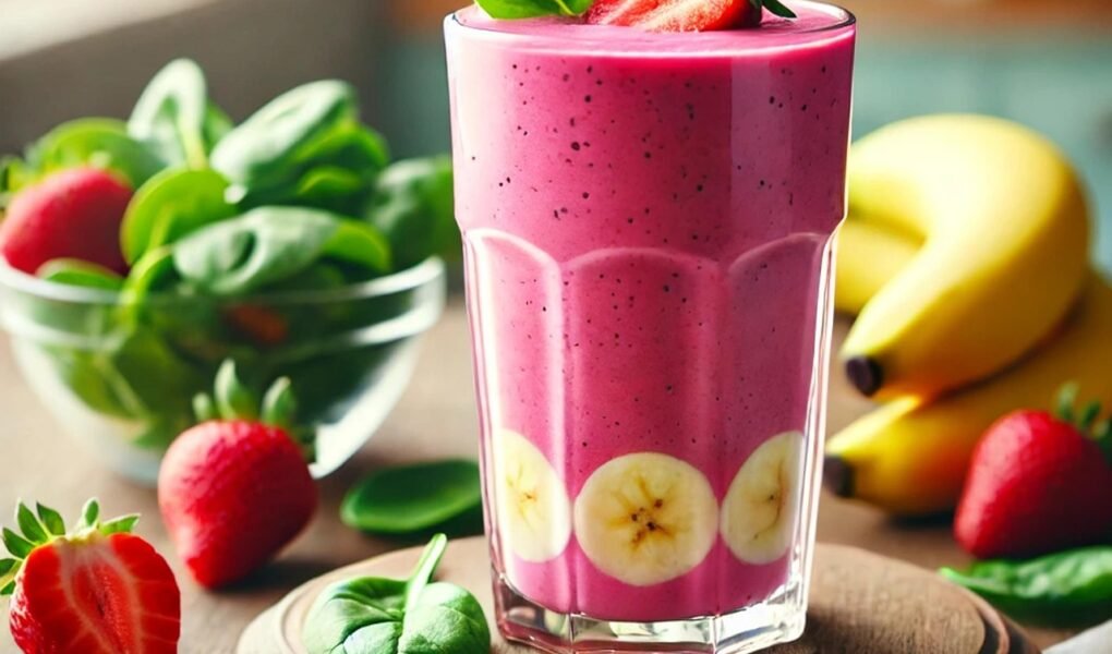 smoothie super proteico de morango
