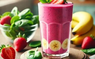 smoothie super proteico de morango