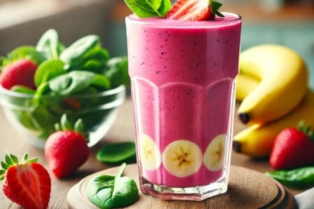 smoothie super proteico de morango