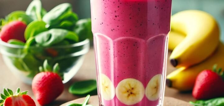smoothie super proteico de morango