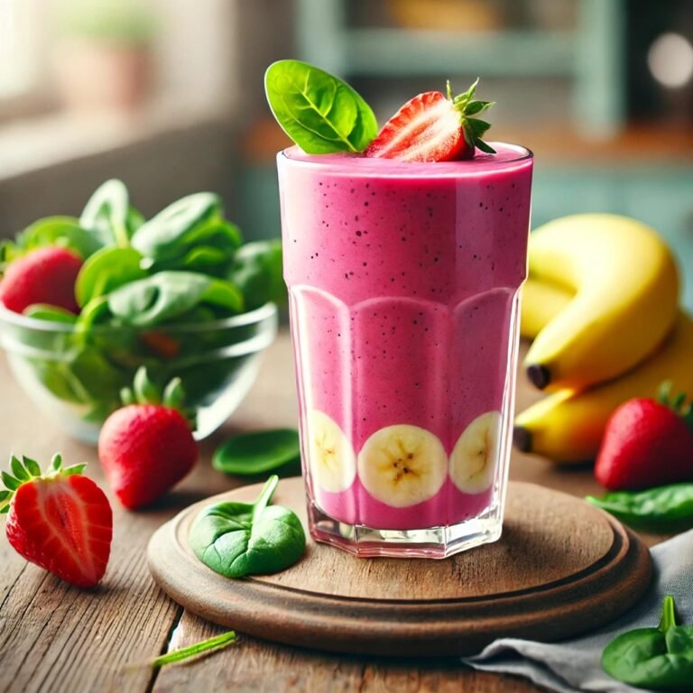 smoothie super proteico de morango