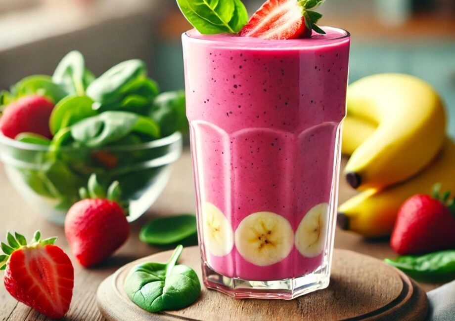 smoothie super proteico de morango