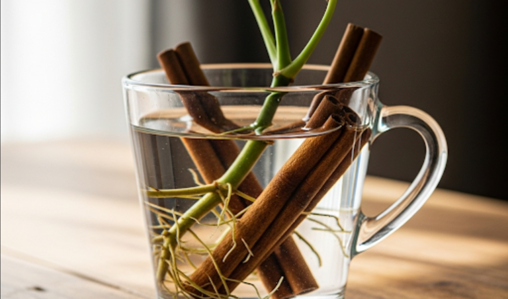 Método natural de fazer mudas de plantas em casa com canela em pó e água filtrada