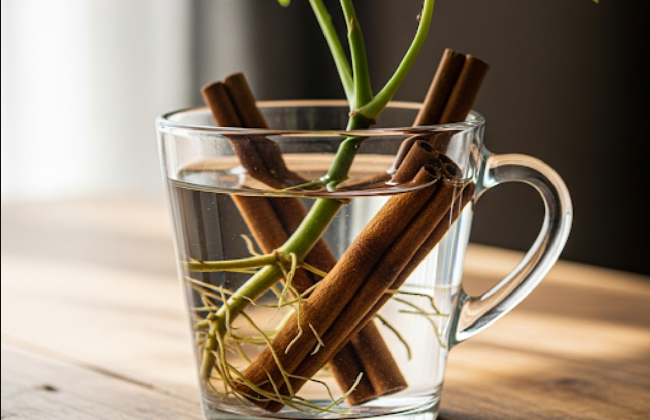 Método natural de fazer mudas de plantas em casa com canela em pó e água filtrada