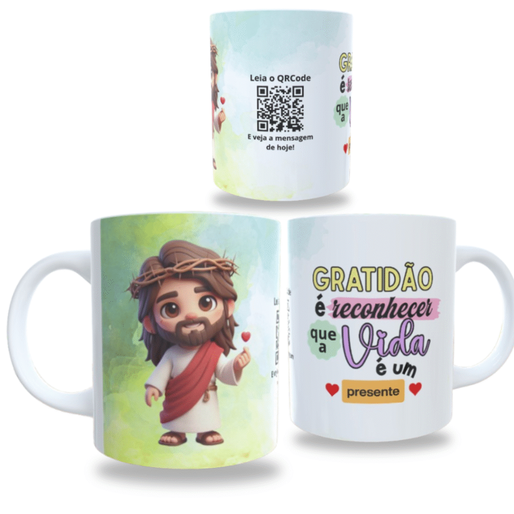 15 Caneca Interativa Jesus com QR Code da Monand: Simplesmente Genial!