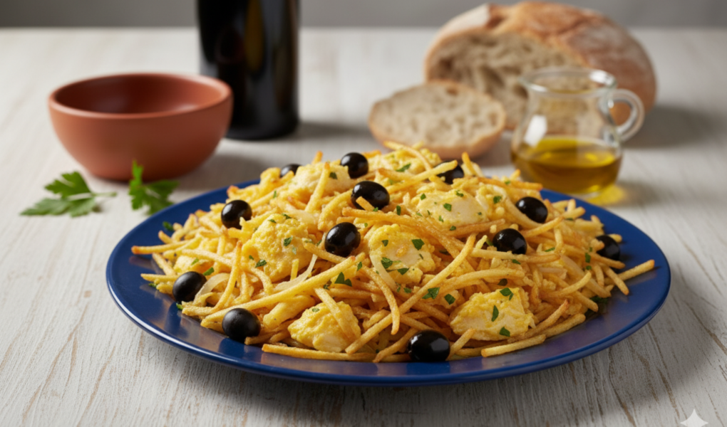Receita de Bacalhau à Brás (Clássico Português) Bacalhau à Brás